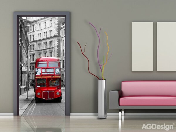 Fototapeta na zeď - FTN V 2898, Londýnský autobus, 90 x 202 cm, AG Design