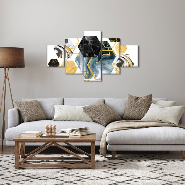 Obraz - Mnohoúhelníky (125x70 cm)