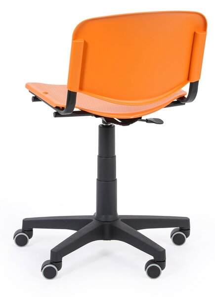 Pracovní židle ISO, otočná, oranžová