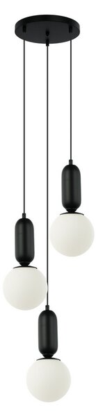 ITALUX PND-02340-3S-BK Aldeva závěsné svítidlo 3xE27 D400mm černá, bílá