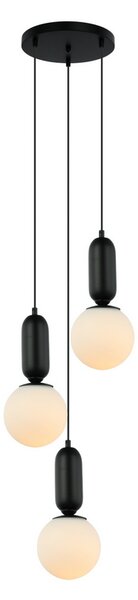 ITALUX PND-02340-3S-BK Aldeva závěsné svítidlo 3xE27 D400mm černá, bílá