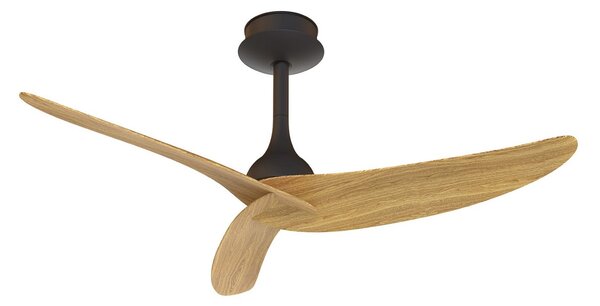 Stropní ventilátor Ipanema černý/dřevo DC tichý IP44 – Mantra Mantra Iluminación, Ipanema, Černá, Obývací pokoj, Kov, Moderní