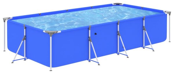 Bazén s ocelovým rámem 394 x 207 x 80 cm modrý