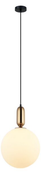ITALUX PND-02340-1L-BRO Aldeva závěsné svítidlo 1xE27 D300mm černá, starožitná bronzová, bílá