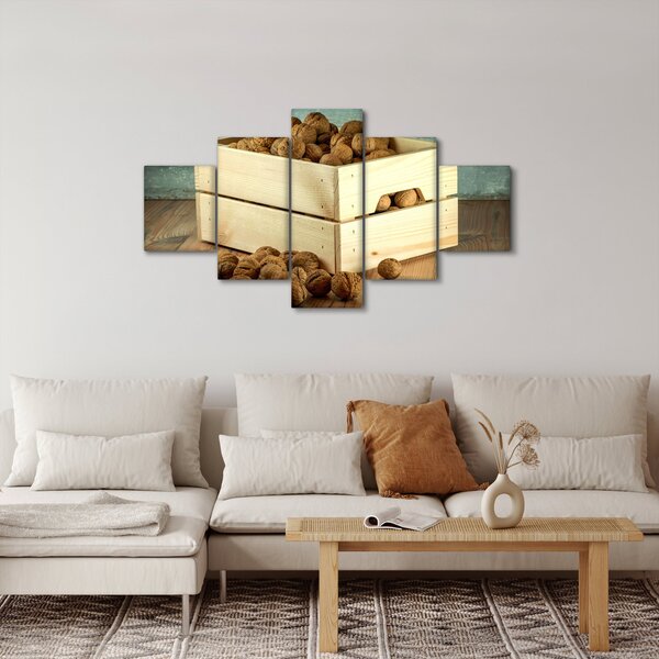 Obraz - Podzimní zátiší s ořechy (125x70 cm)