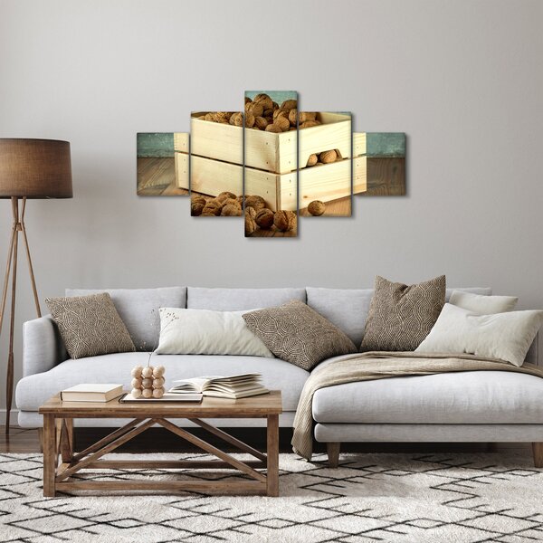 Obraz - Podzimní zátiší s ořechy (125x70 cm)