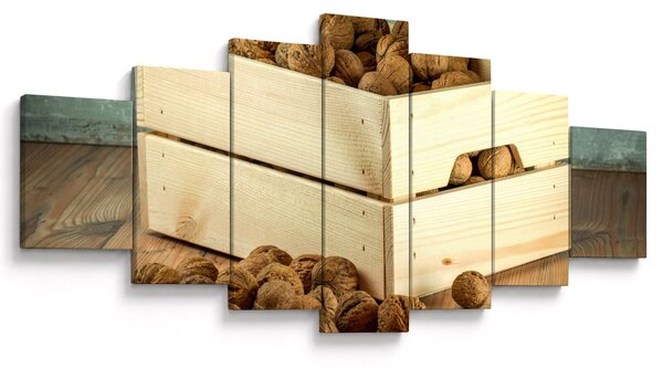 Obraz - Podzimní zátiší s ořechy (210x100 cm)