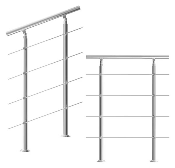 Deuba Schodišťové zábradlí 4 vzpěry - 80 cm