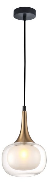 ITALUX PND-99709-1-BRO-CL Konila závěsné svítidlo 1xG9 D160mm černá, mosaz