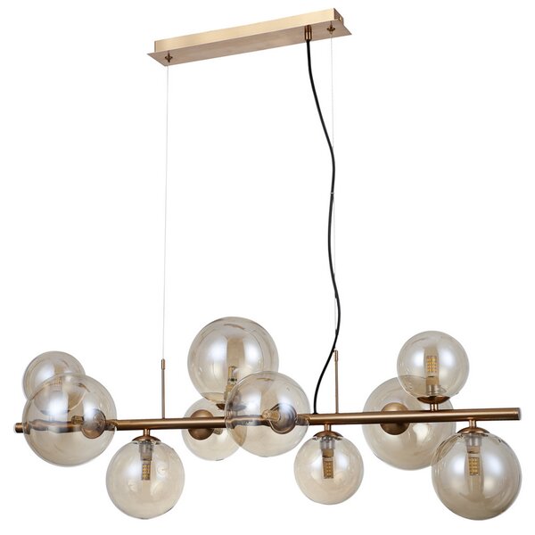 ITALUX PND-406007-10-HBR Canello závěsné svítidlo 10xG9 medová mosaz, jantarová