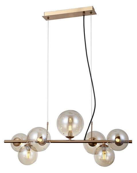 ITALUX PND-406007-7-HBR Canello závěsné svítidlo 7xG9 medová mosaz, jantarová