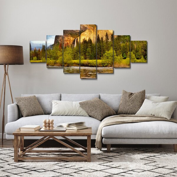 Obraz - Skály u jezera (210x100 cm)