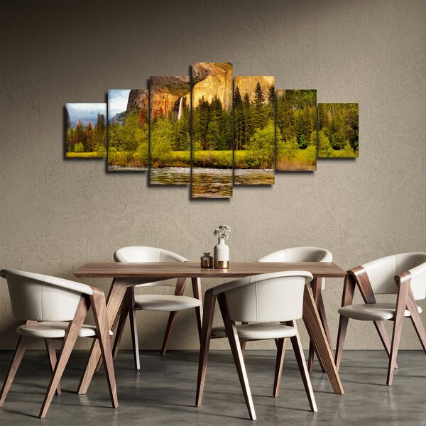 Obraz - Skály u jezera (210x100 cm)