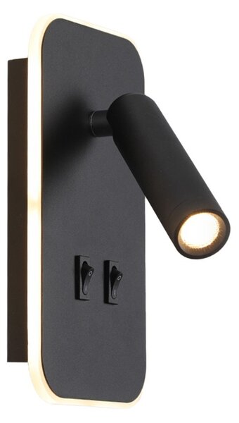 Italux WL-83957-1-BK LED bodové nástěnné svítidlo Doria | 8W LED | 559lm | 3000K