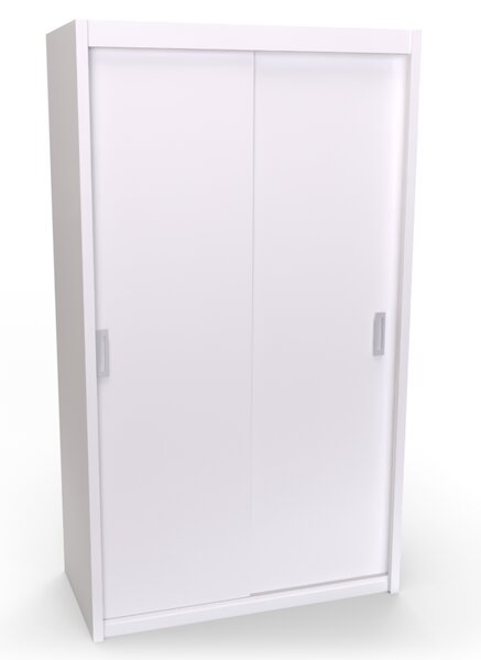 Skříň MIA XL s posuvnými dveřmi Bílá, Šířka: 120 cm