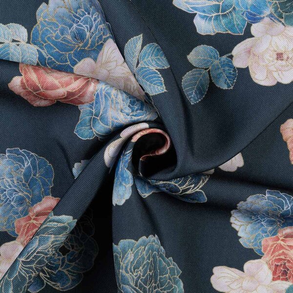 Biante Teflonový běhoun na stůl TF-060 Modré a červené růže na tmavě modrém 20x120 cm