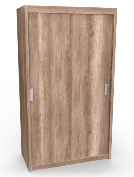 Skříň MIA XL s posuvnými dveřmi Dub kansas, Šířka: 120 cm