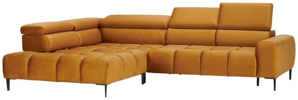ROHOVÁ SEDAČKA, textil, curry žlutá Welnova - Sedací soupravy