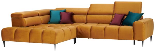 ROHOVÁ SEDAČKA, textil, curry žlutá Welnova - Sedací soupravy