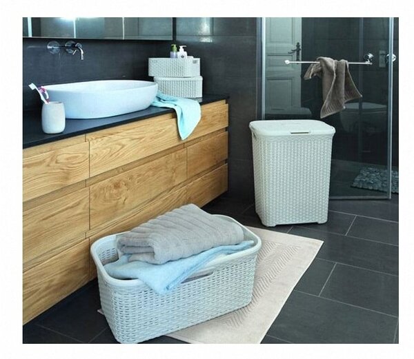 Světle šedý koš na prádlo Curver Hamper, 60 l