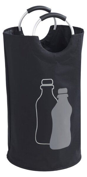 Černý odpadkový koš na skleněné láhve Wenko