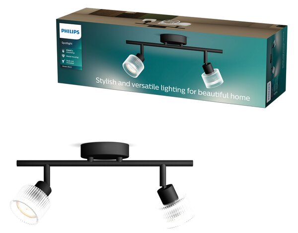 Horen LED bodové svítidlo 2×5W, AC 220–240, černá