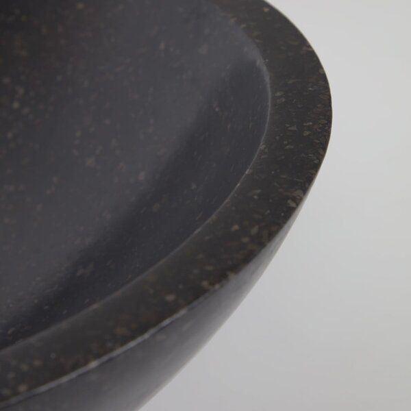 Černé umyvadlo z terrazzo Kave Home Sunday, ø 40 cm