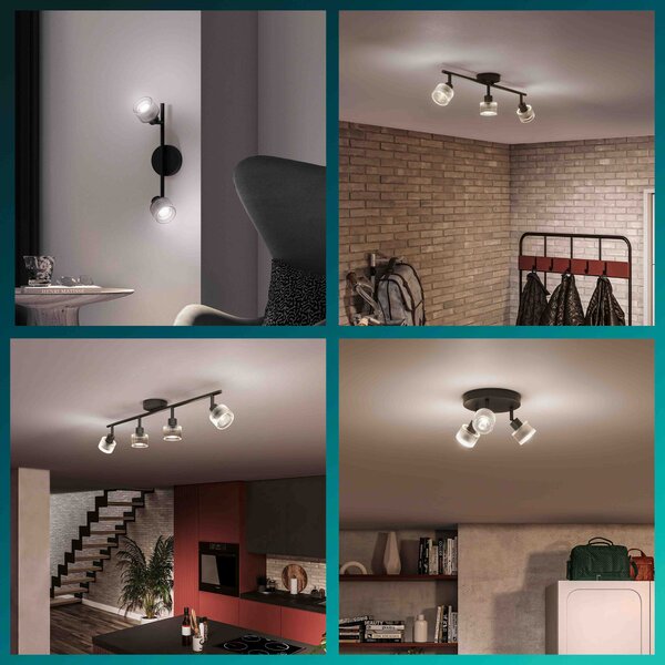 Horen LED bodové svítidlo 2×5W, AC 220–240, černá