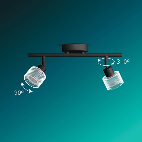 Horen LED bodové svítidlo 2×5W, AC 220–240, černá