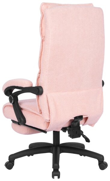 KANCELÁŘSKÉ KŘESLO, látka teddy, růžová Carryhome - Online Only kancelářské židle, Online Only