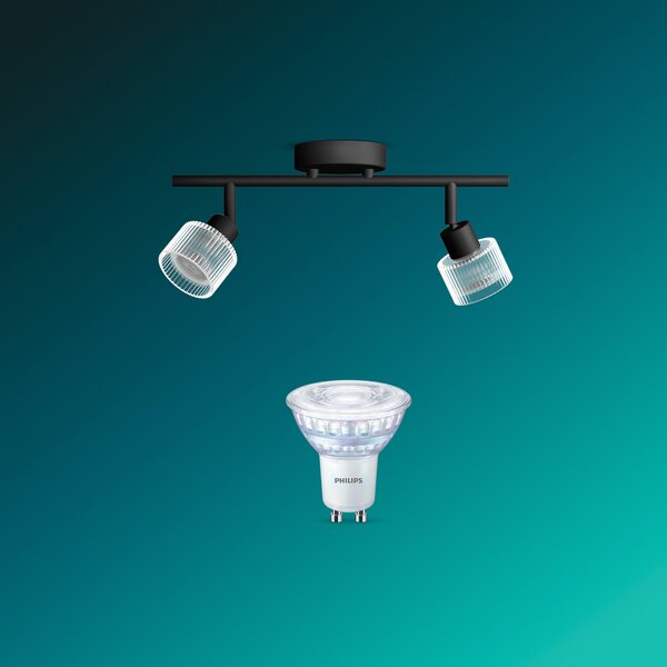 Horen LED bodové svítidlo 2×5W, AC 220–240, černá