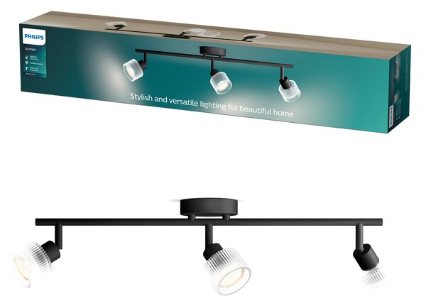 Horen LED bodové svítidlo 3×5W, AC 220–240, černá