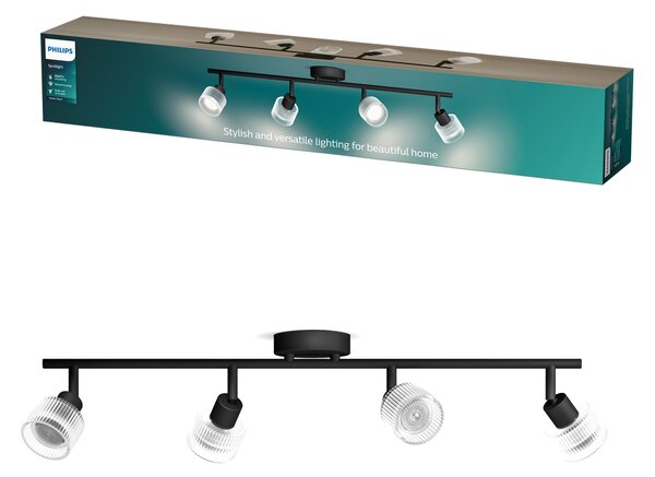 Horen LED bodové svítidlo 4×5W, AC 220–240, černá