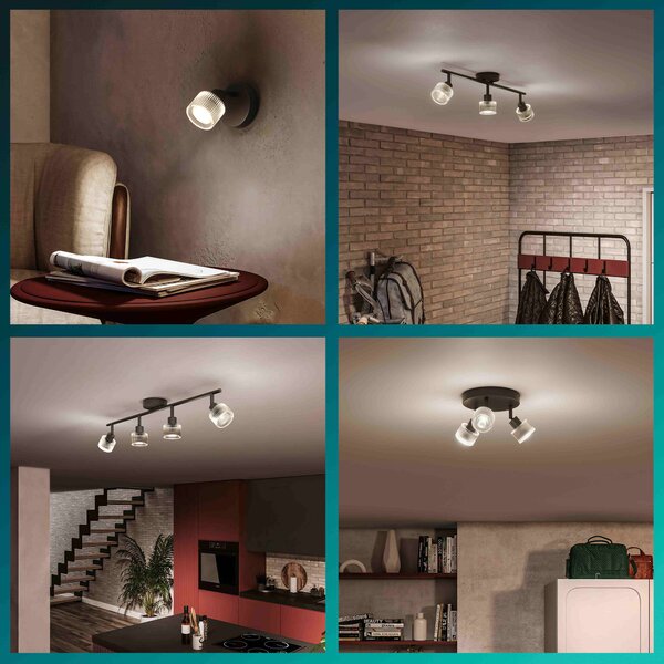 Horen LED bodové svítidlo 3×5W, na desce, AC 220–240, černá