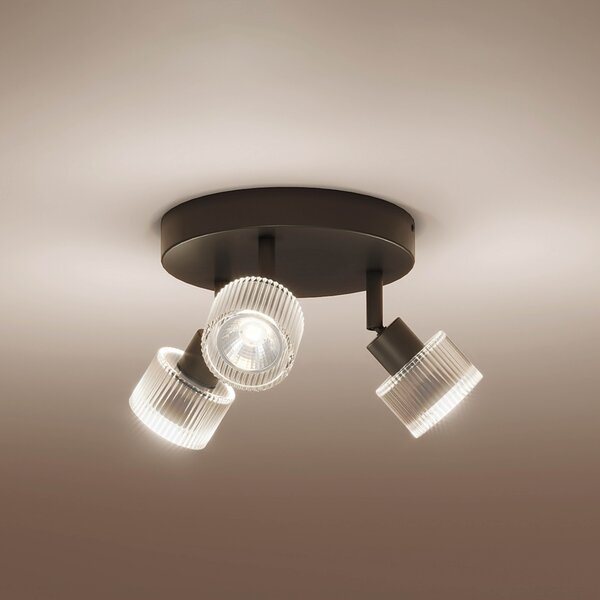 Horen LED bodové svítidlo 3×5W, na desce, AC 220–240, černá