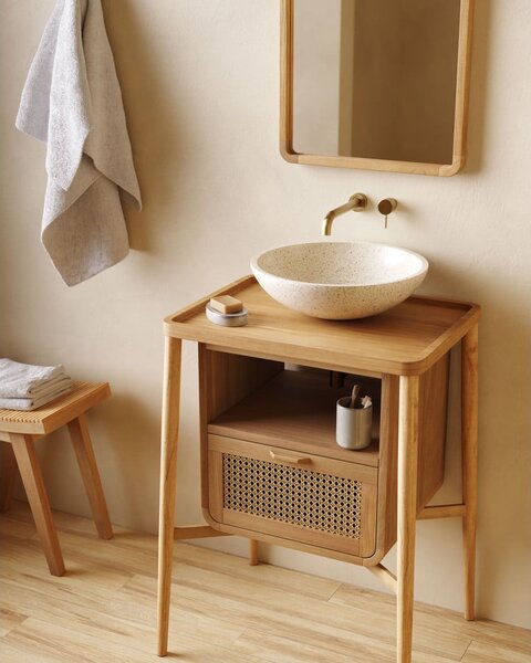 Umyvadlo z terrazzo Kave Home Sunday, ø 40 cm