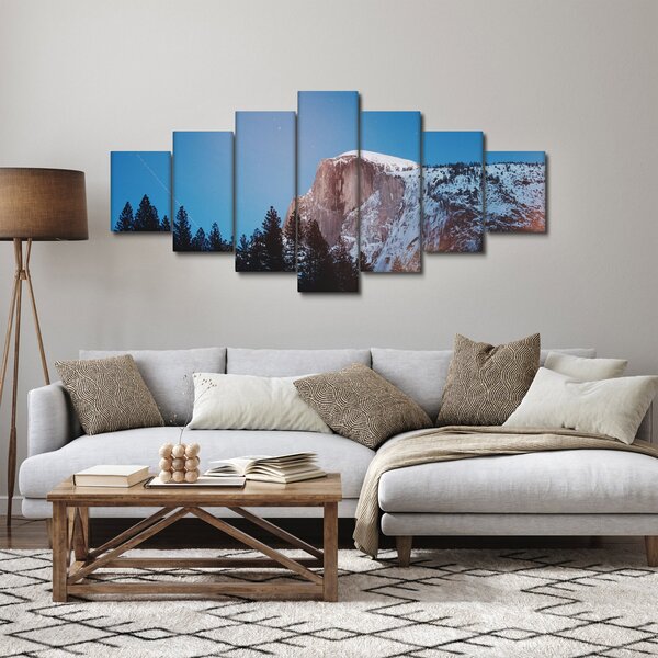 Obraz - Noční vrchol hor (210x100 cm)
