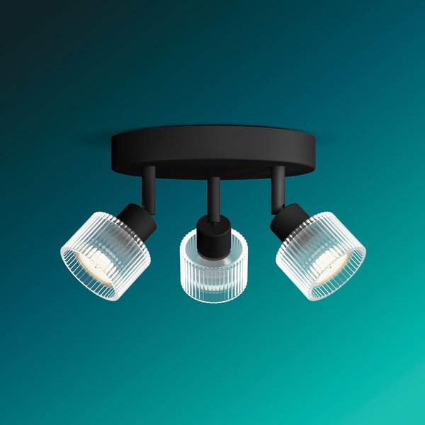 Horen LED bodové svítidlo 3×5W, na desce, AC 220–240, černá