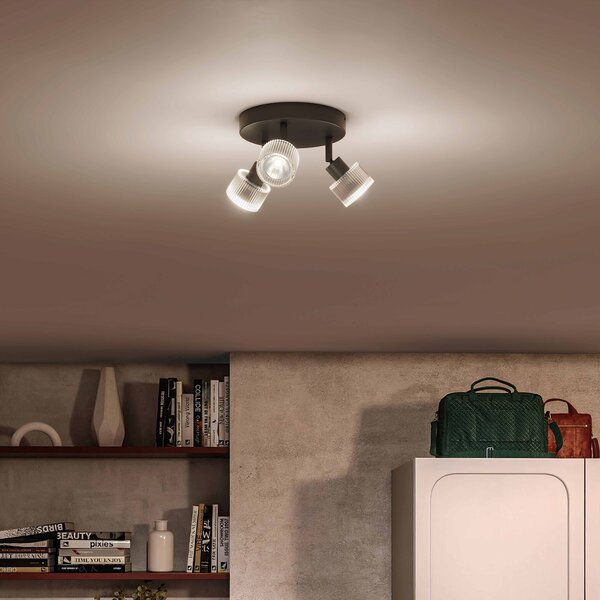 Horen LED bodové svítidlo 3×5W, na desce, AC 220–240, černá