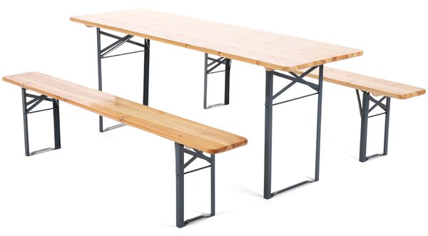Dřevěný pivní set BestBerg BBBS-28 / 177 x 46 x 75 cm
