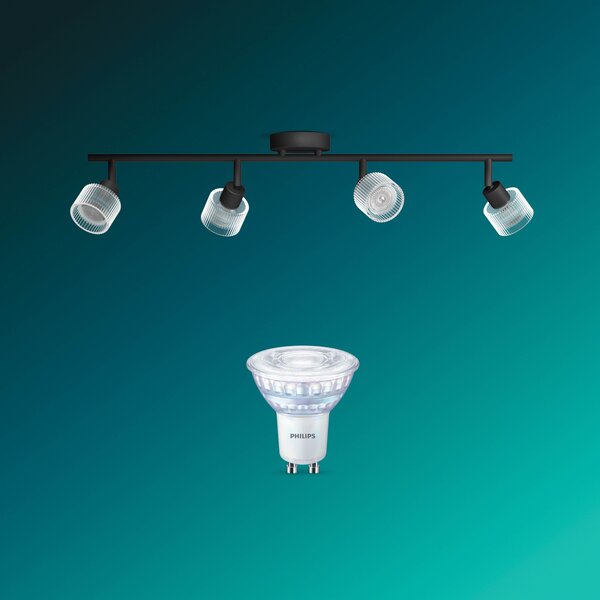 Horen LED bodové svítidlo 4×5W, AC 220–240, černá