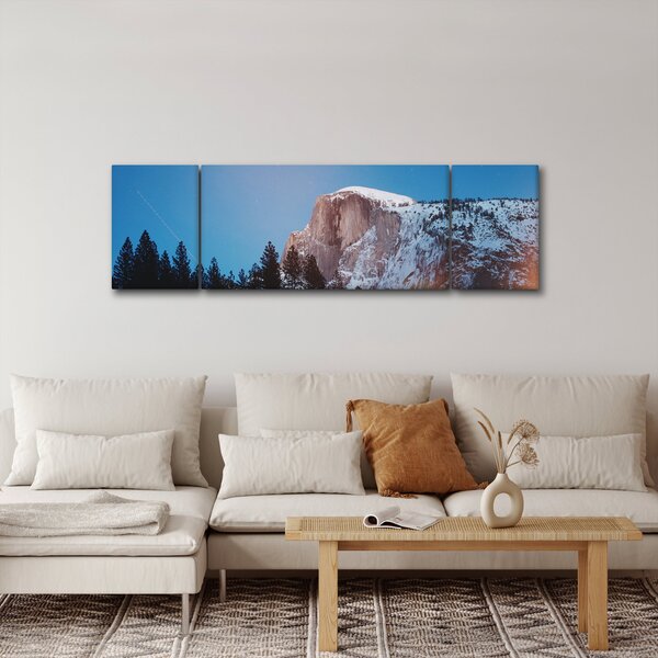 Obraz - Noční vrchol hor (170x50 cm)