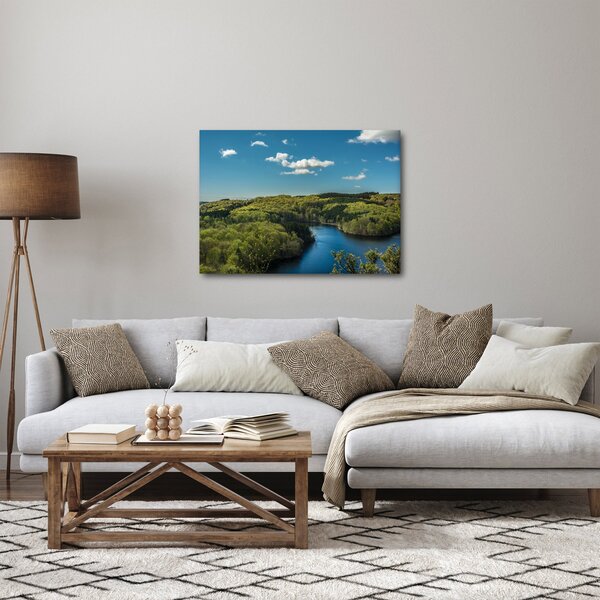 Obraz - Jezero v lesích (70x50 cm)