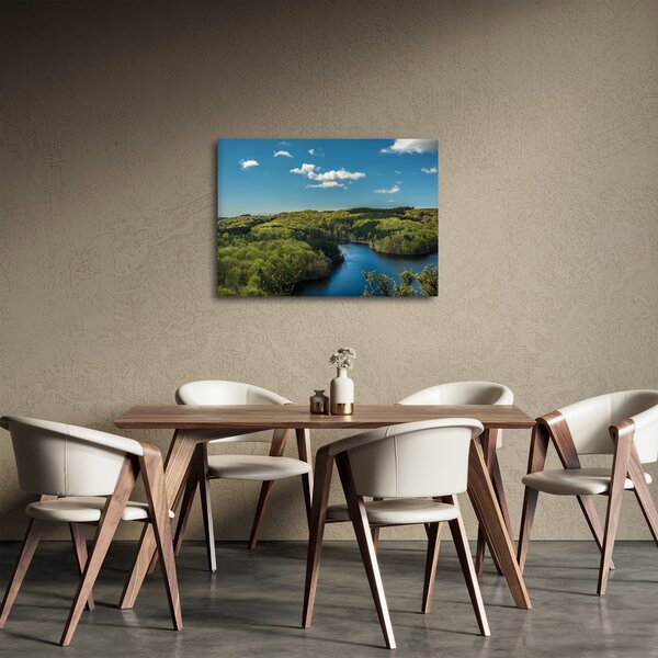Obraz - Jezero v lesích (70x50 cm)