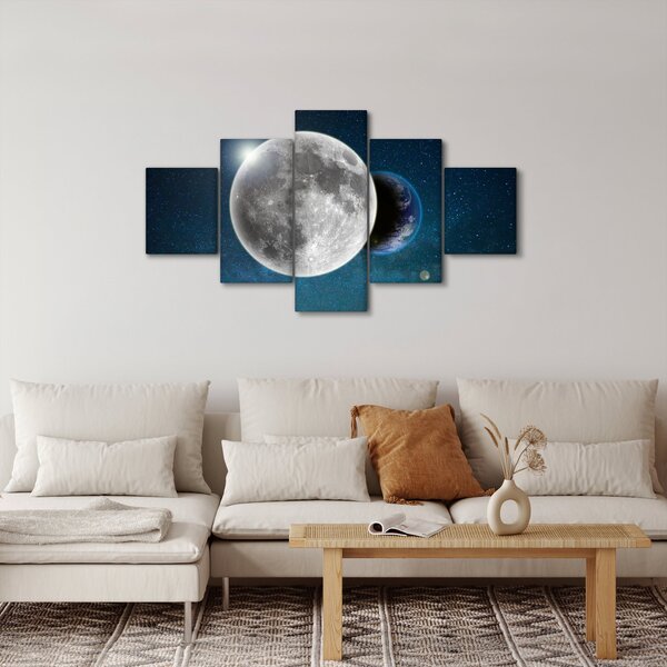 Obraz - Země v zákrytu Měsíce (125x70 cm)
