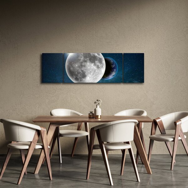 Obraz - Země v zákrytu Měsíce (170x50 cm)
