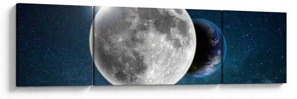 Obraz - Země v zákrytu Měsíce (170x50 cm)
