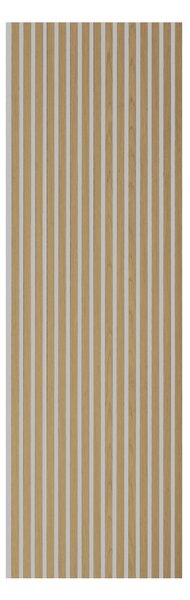 Akustický panel s dřevěnou dýhou - dekor dub hnědý | Šedý podklad | 260 x 60,5 cm | AK007_LONG | .cz