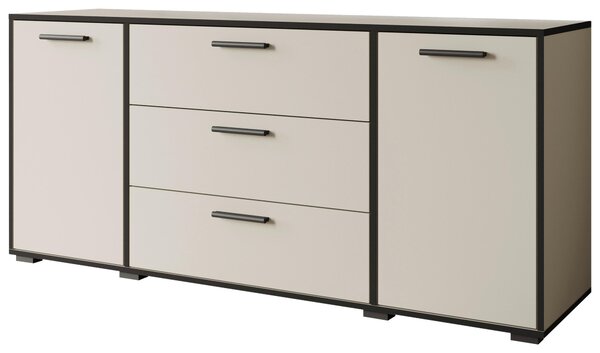 ŠIROKÁ KOMODA, barvy grafitu, kašmírová, 150/68/40 cm P & B - Online Only komody, Online Only