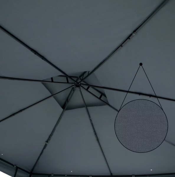 Zahradní altán BestBerg BBGG-30 / 300 x 300 x 260 cm / šedá